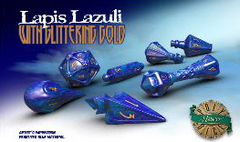 PolyHero Wizard Set - Lapis Lazuli with Glittering Gold